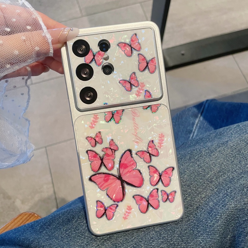 Luxury Plating Case - Роскошный чехол с узором «Бабочка Аврора»