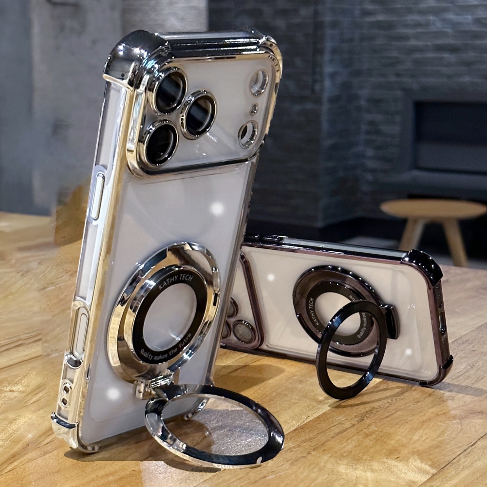 Luxury Plating Case - Роскошный противоударный яркий чехол-подставка для iPhone