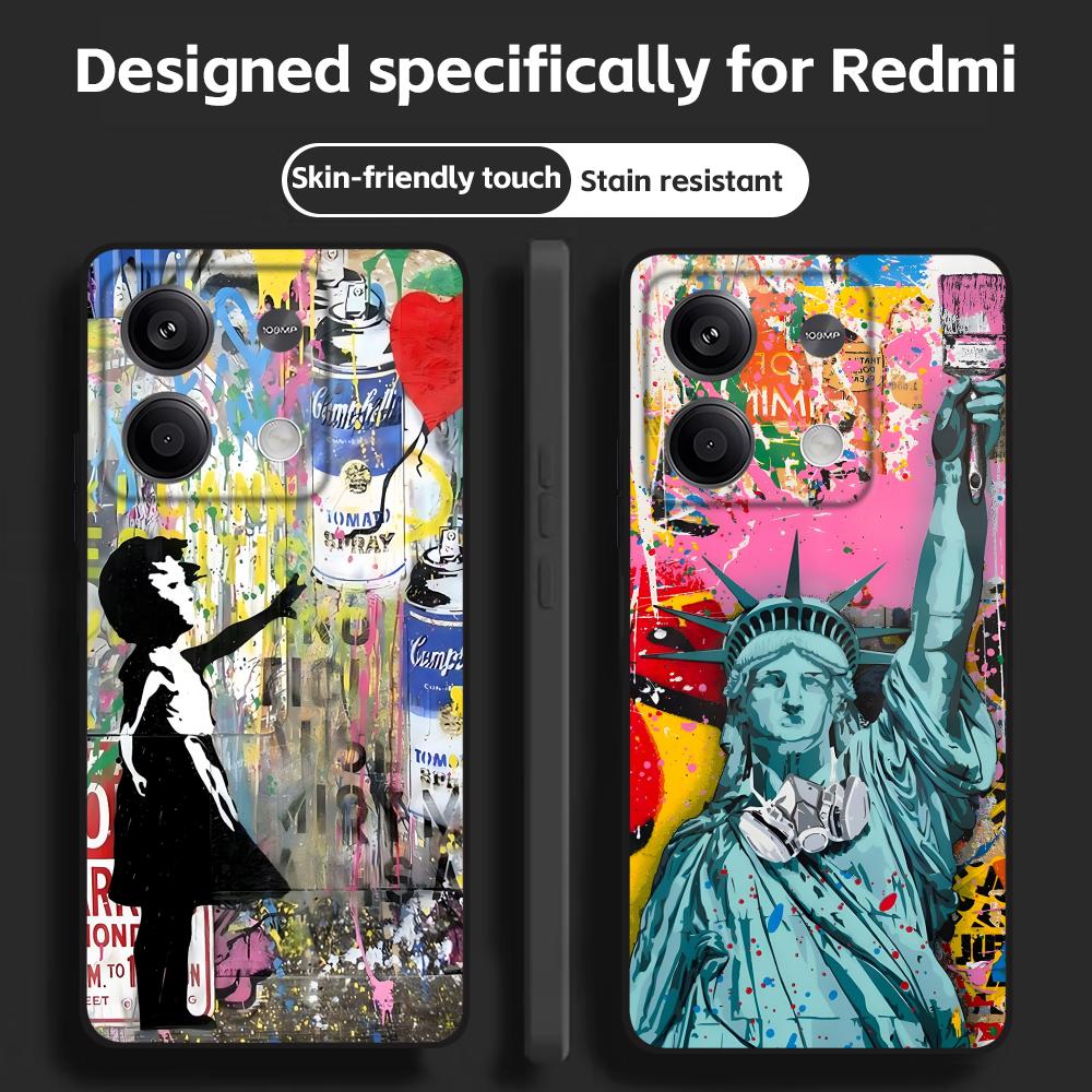 Phone Cases Black - Чехол для телефона с граффити Бэнкси