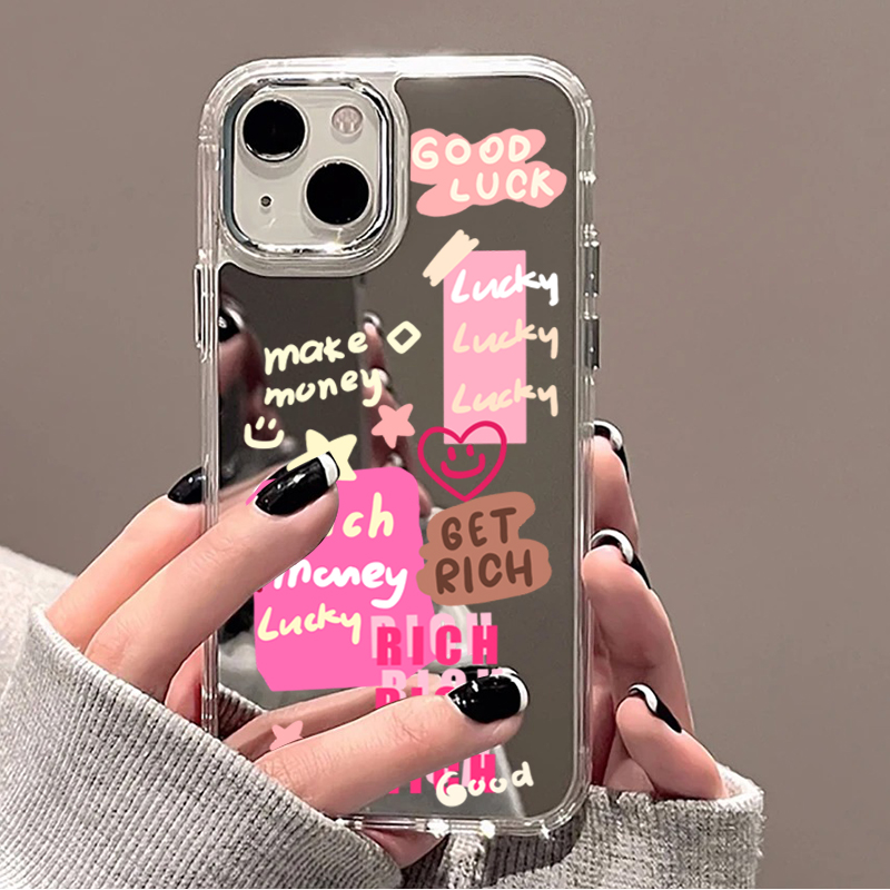 Phone Cases Quotes - Прозрачный противоударный защитный чехол Rich Lucky