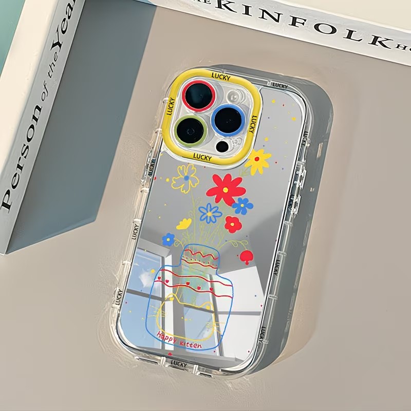 Phone Cases Xs - Летний чехол-зеркало с дизайном «Кошка в