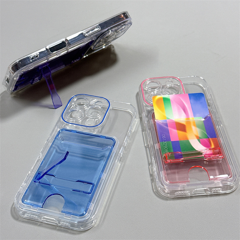 Phone Cases With Wallet On Back - Прозрачный чехол-кошелек с отделением для карт