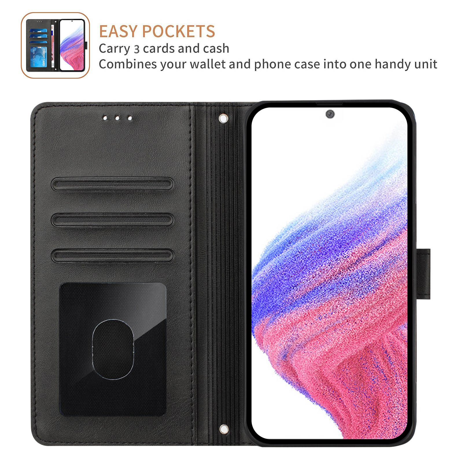 Кожаный чехол-кошелек для Sams – обзор и цена Phone Cases With Wallet On Back