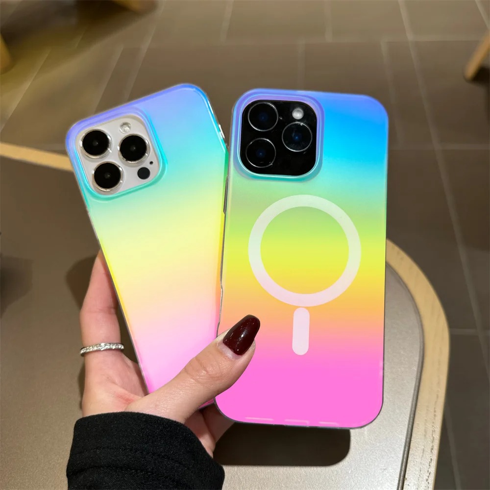 Матовый чехол с лазерным гради – обзор и цена Gradient Color Case