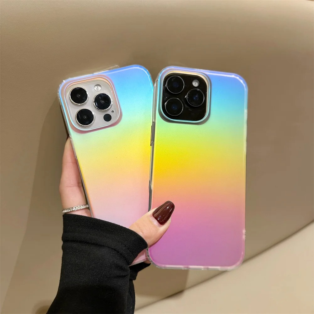 Матовый чехол с лазерным гради – обзор и цена Gradient Color Case