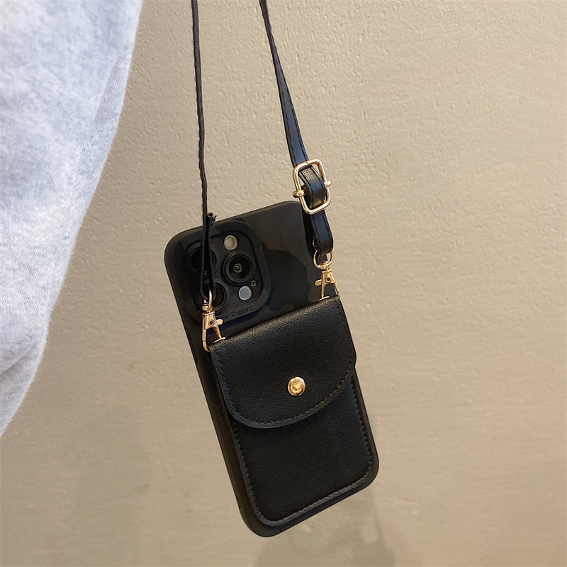 Кожаный чехол-кошелек с шейным – обзор и цена Phone Cases With Wallet On Back